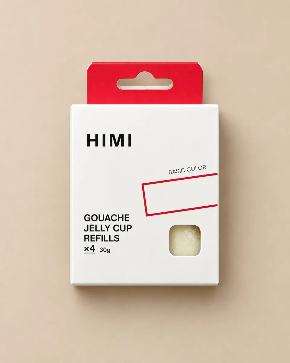 HIMI Gouache Jelly cup refills x4 - 30g White