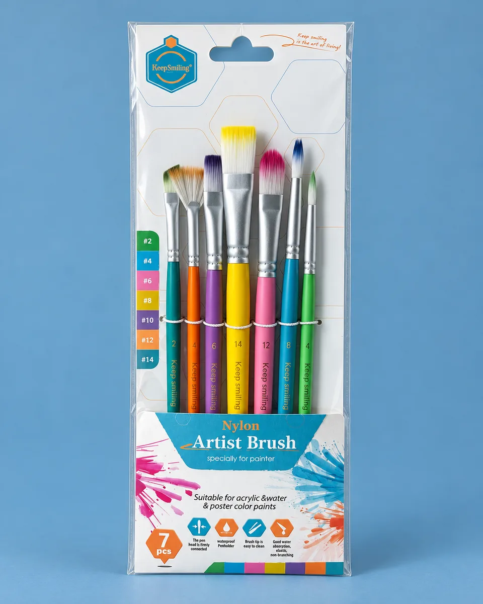 Keep smiling colorful brush - 7pcs