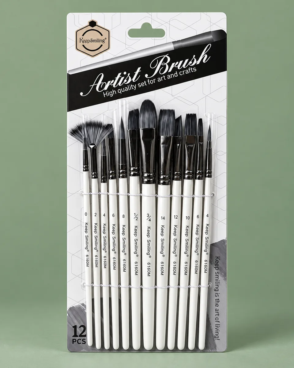 Keep smiling silver premium brush set - 12 pcs