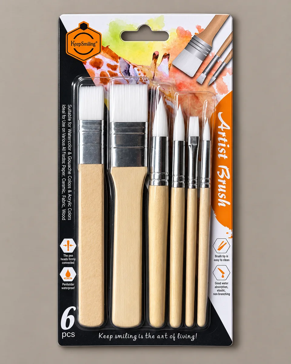 Keep smiling artist brush set - 6pcs